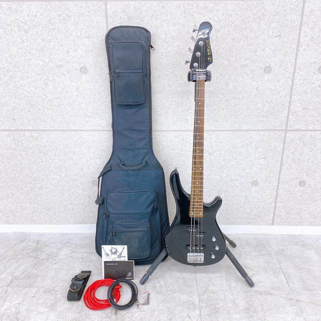 SELVA エレキベース ブラック ソフトケース・ケーブル等付属