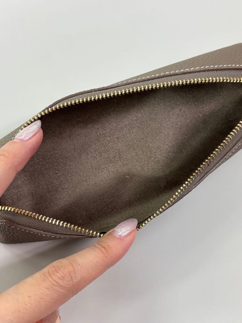 ボナベンチュラ　レザー 筆箱 ブラウン