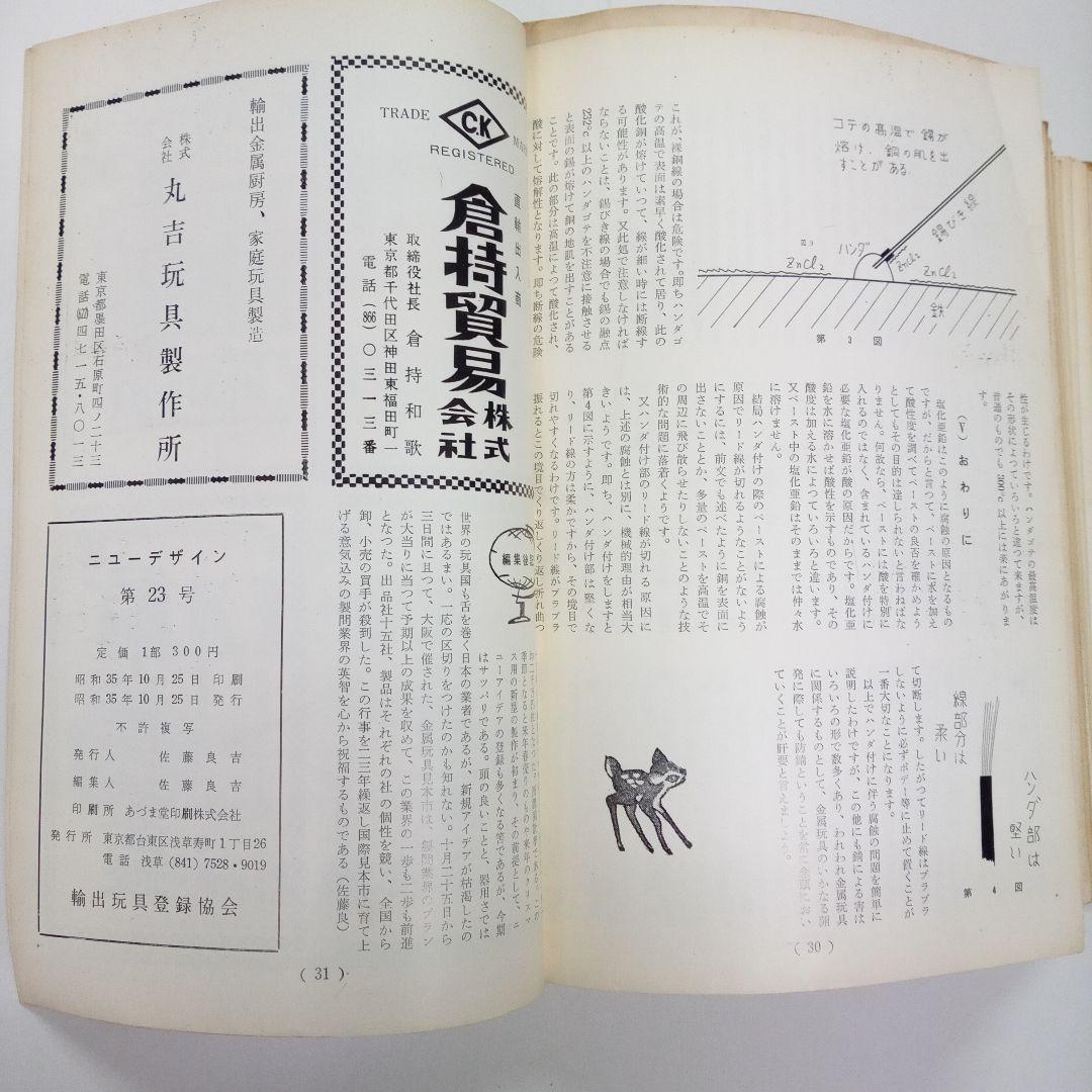 [玩具業界誌]　ニューデザイン　輸出玩具登録協会 計35冊　ブリキおもちゃ等掲載