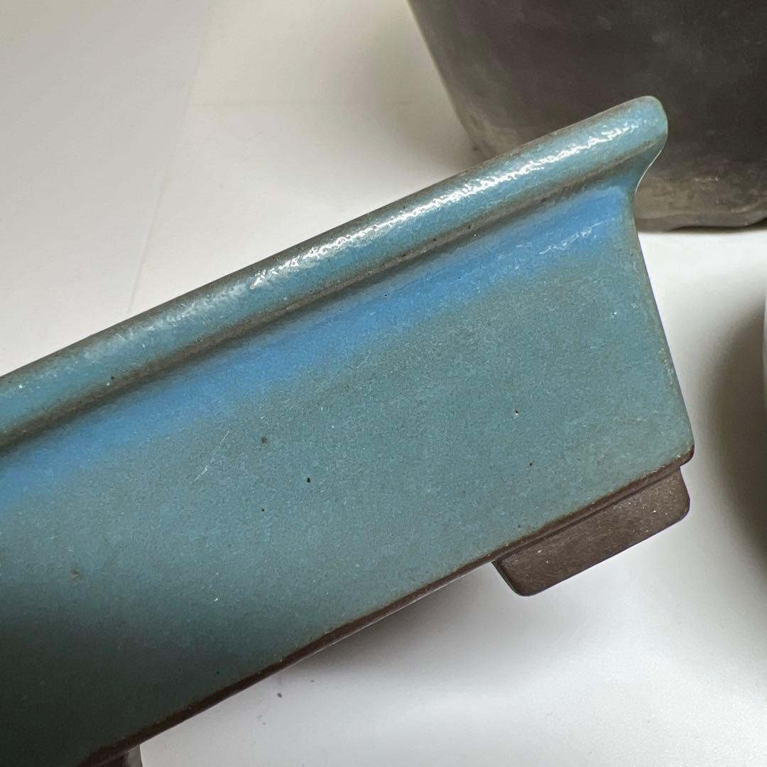 中国美術　在銘植木鉢　幅約7.5~18㎝　東Y7-1104⑤タトヒサ