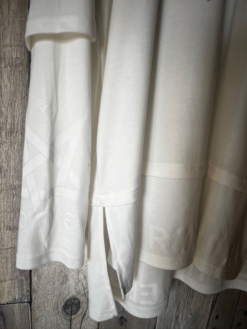 美品 会場限定品 HYDE フーディー ロング Tシャツ フェイクレイヤード L