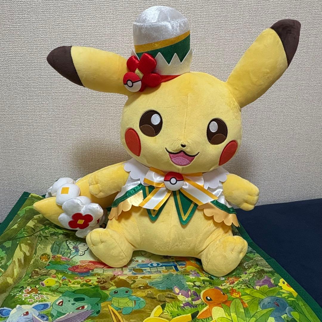 【新品タグ付き】ポケパークカントー限定品　ピカチュウ イーブイ ぬいぐるみセット