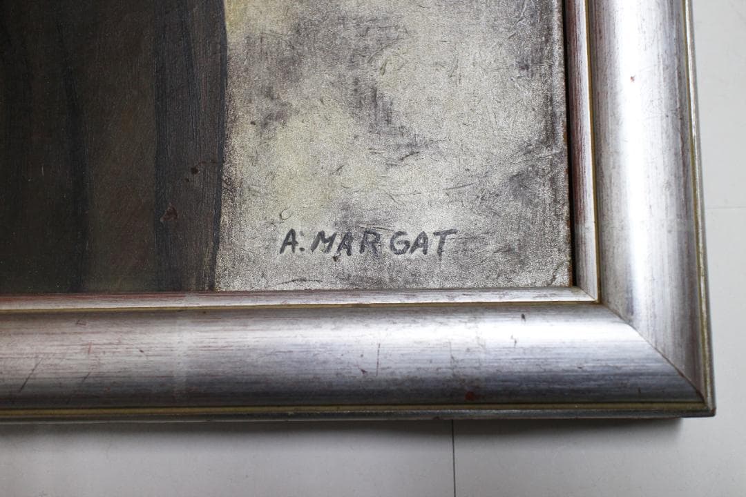 アンドレ・マルガ　アールデコ　油彩『ふくろう』André Margat