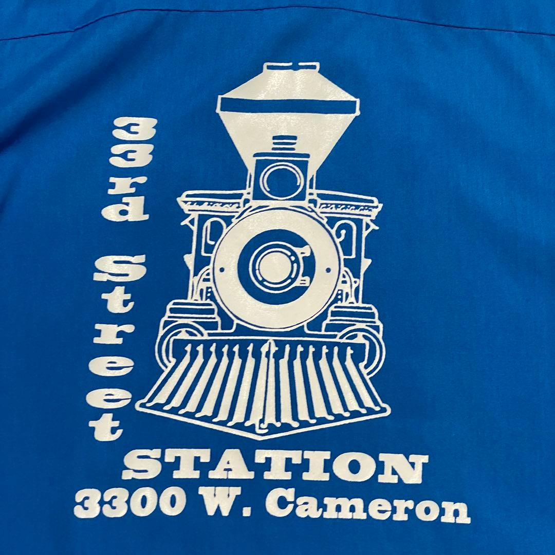 80’s~ビンテージ HILTON? ボウリングシャツ ユニフォーム プリント