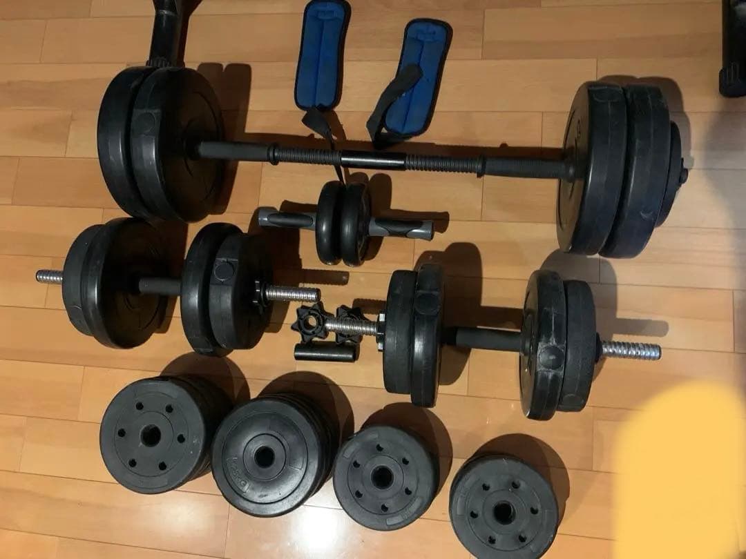 ウェイトプレートと調整可能なベンチセット