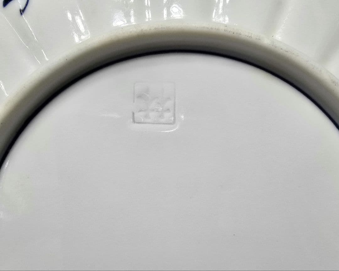 名品 林九郎 三方割元禄地紋和皿 古美術品(懐石料理道具輪花皿菊形皿)