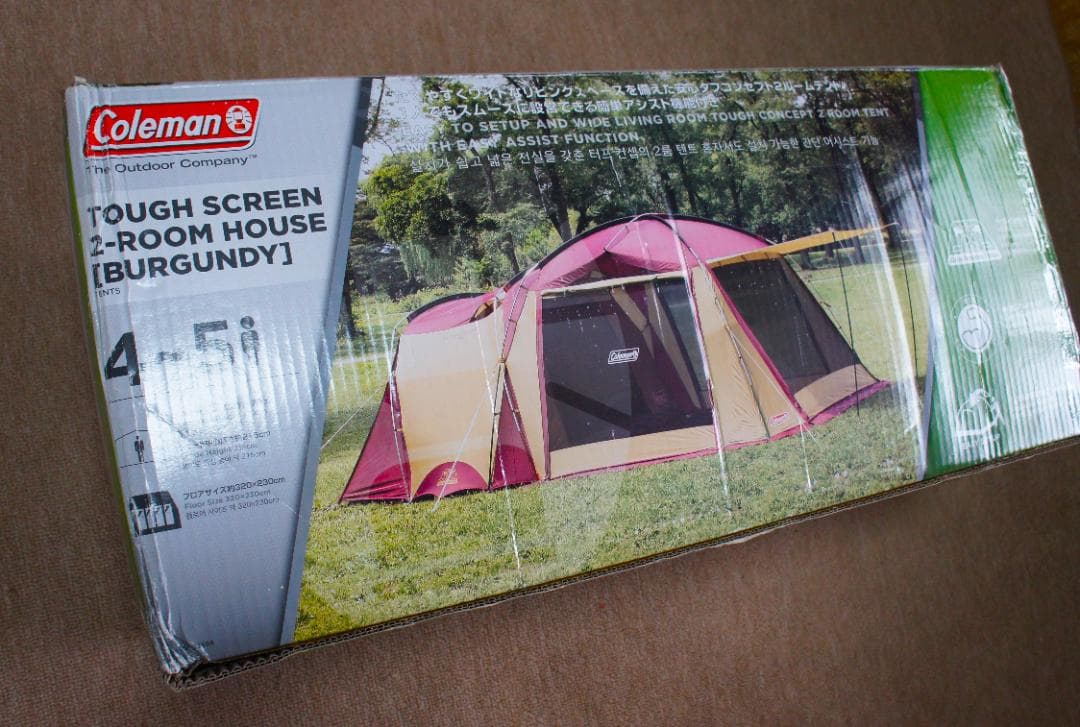 新品☆バーガンディ☆Colemanコールマン☆タフスクリーン２ルームハウステント