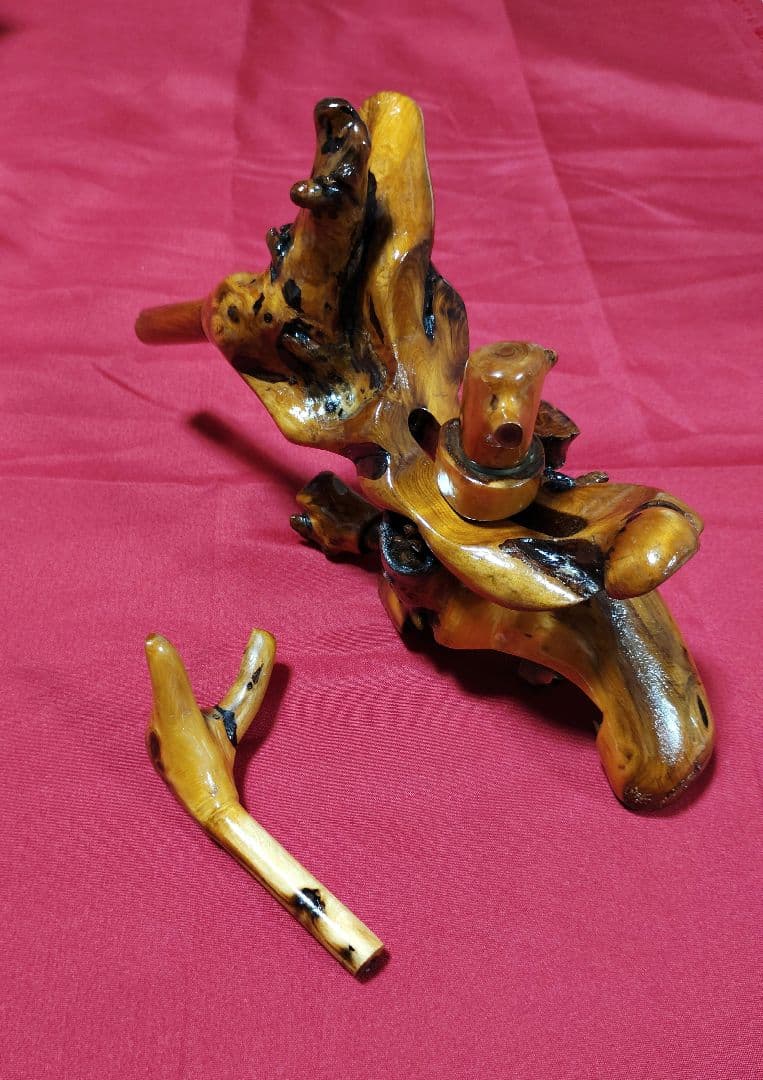 ヘラブナ釣り☆杜松工房立ち枯れ杜松万力★竿枕★一点物134