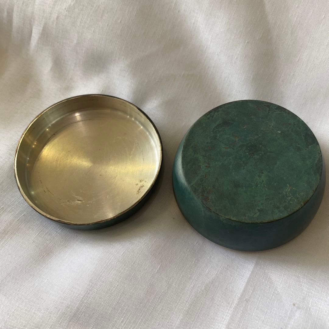 ボンボニエール 皇室 御下賜品 昭和４３年　新宮殿落成記念　棗型 鳳凰文 青銅