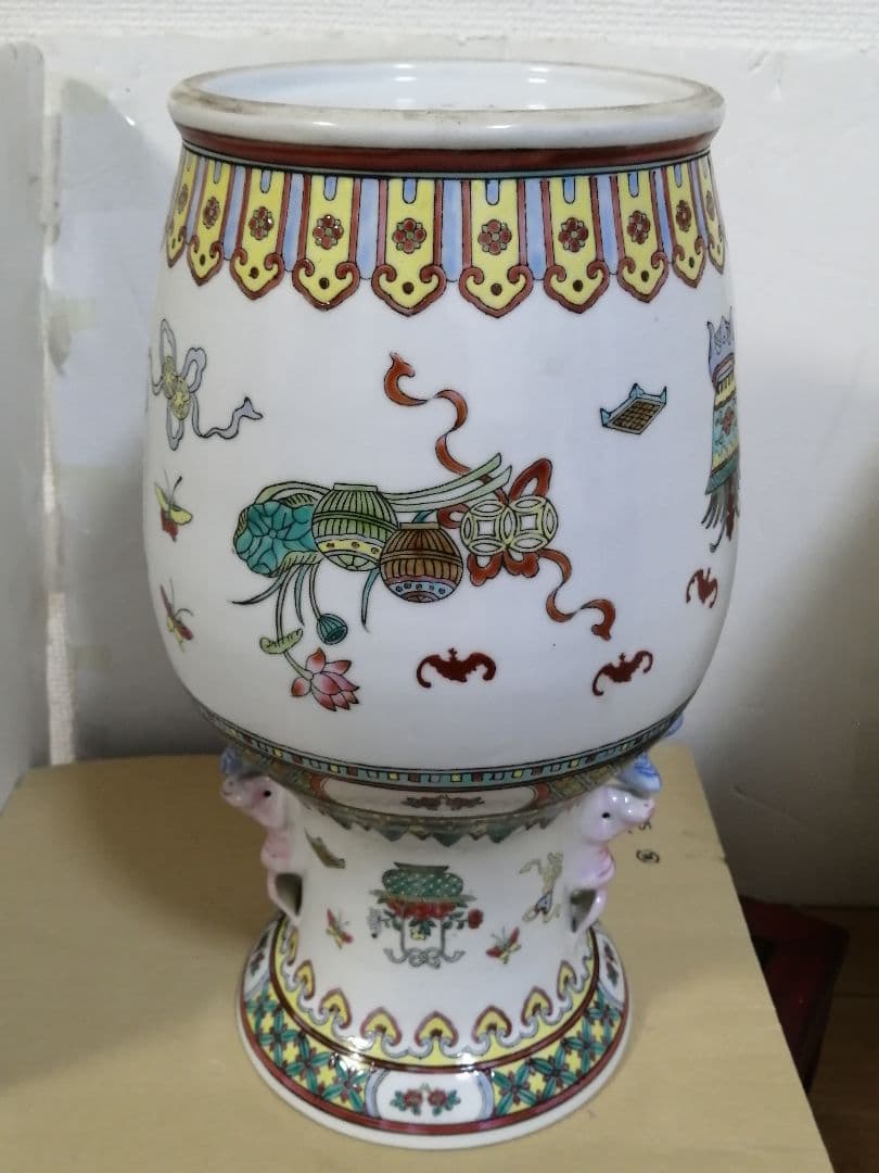 花瓶 窯印:大清同治年製 時代物 高約37cm 送料無料