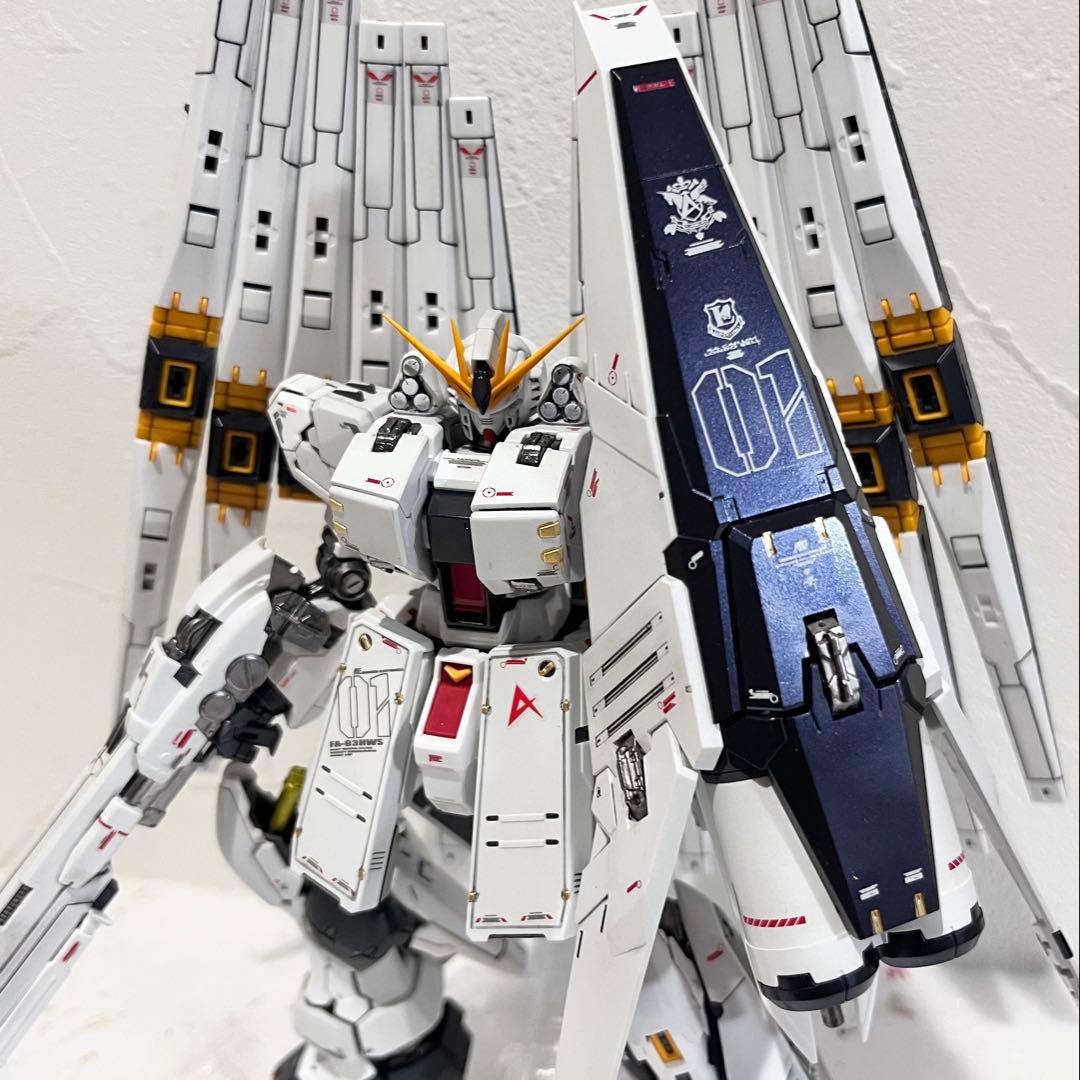 RG ニューガンダム HWS ダブルフィンファンネル 塗装済 完成品 νガンダム