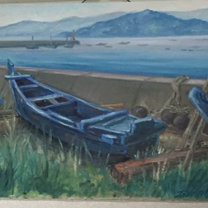 穏やかな海 ・ Ｆ８号 (油彩)