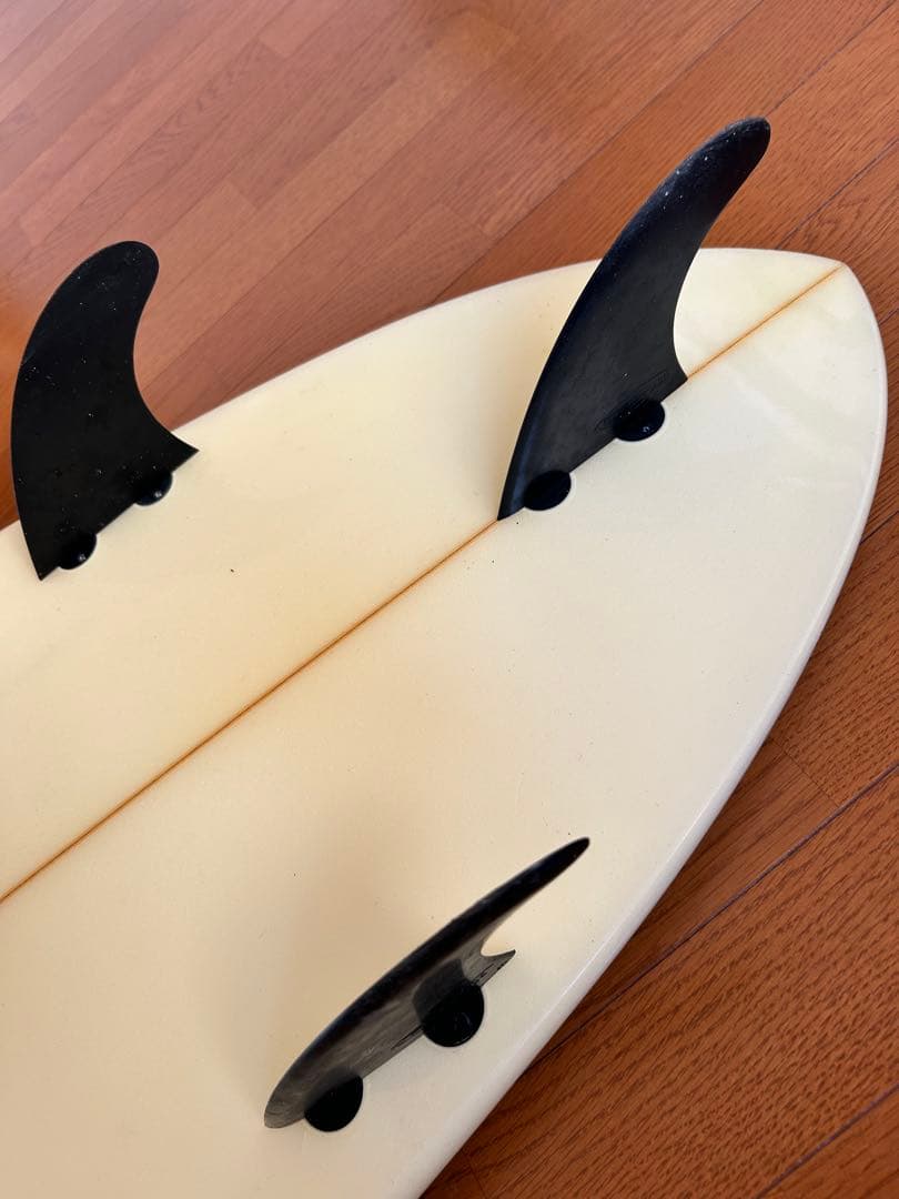 サーフボード　FCS クリーム色 ロングボード トライフィン