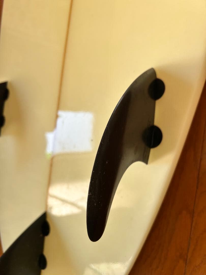 サーフボード　FCS クリーム色 ロングボード トライフィン