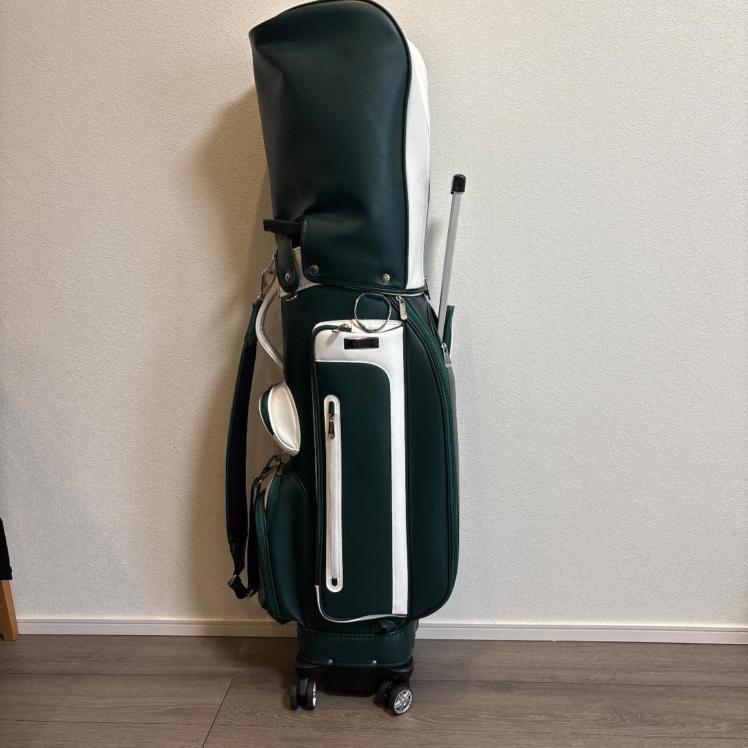 PGM ゴルフバッグ キャスター付き グリーン 防水仕様 数回使用 中古美品