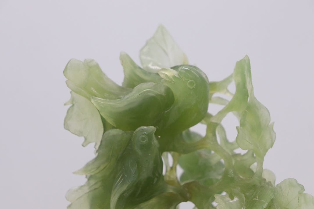 玉製　鳥瓢箪　置物　送料込み250205