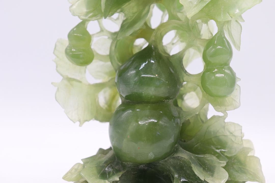 玉製　鳥瓢箪　置物　送料込み250205