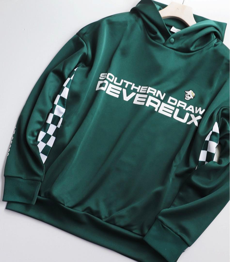 《デヴァローゴルフ》未使用 ビッグメッセージチェッカーフーディ ゴルフウェア L
