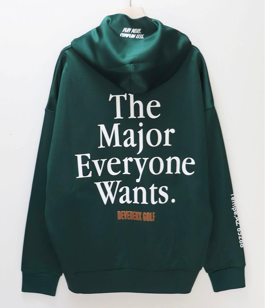 《デヴァローゴルフ》未使用 ビッグメッセージチェッカーフーディ ゴルフウェア L