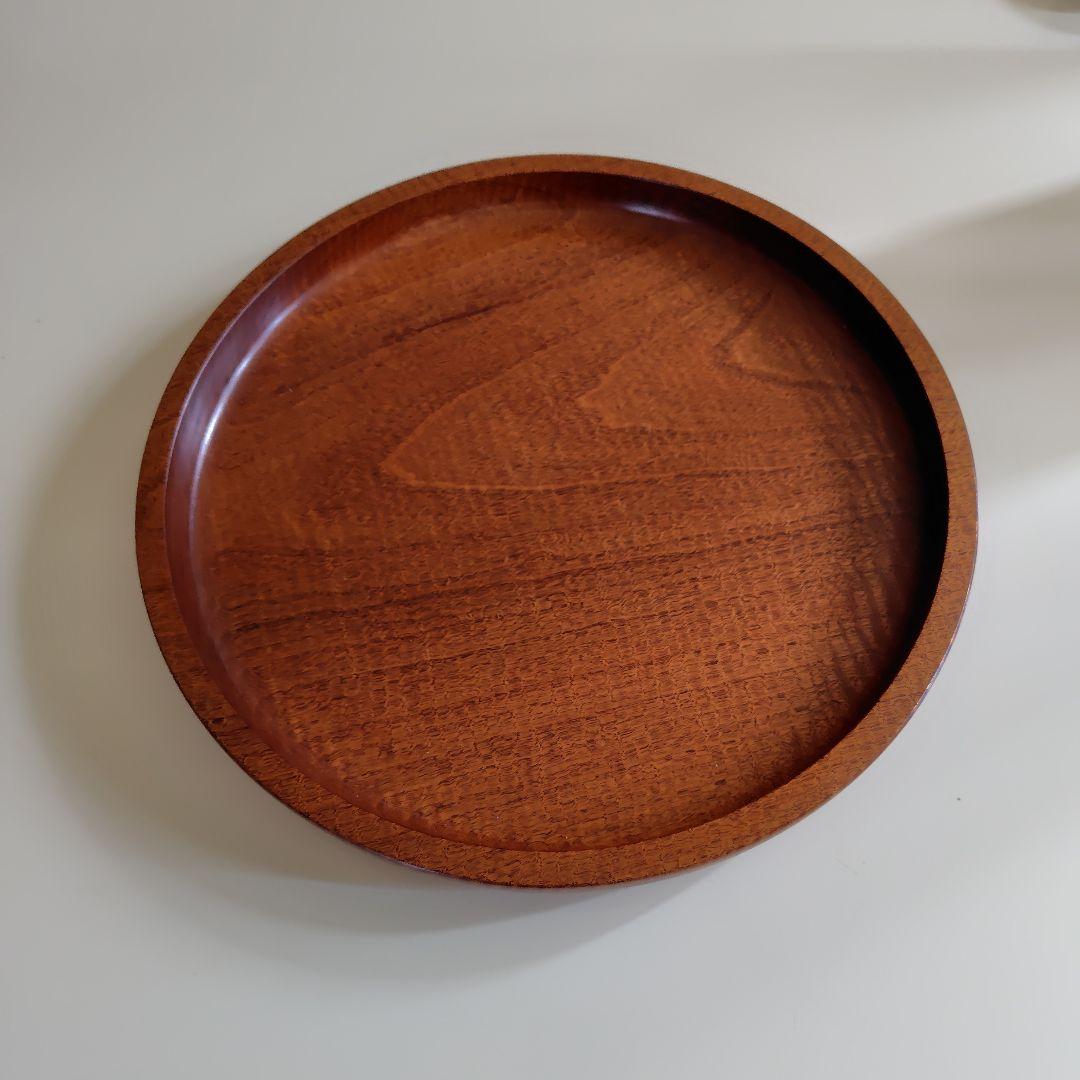 無垢材本花梨丸型盆漆仕上げ