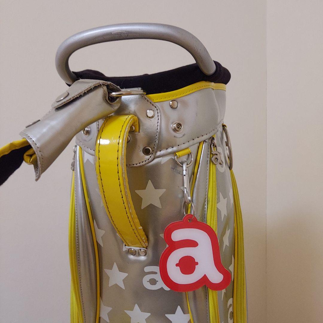 ARCHIVIO アルチビオ キャディバック シルバー/イエロー★ヘッドカバー付