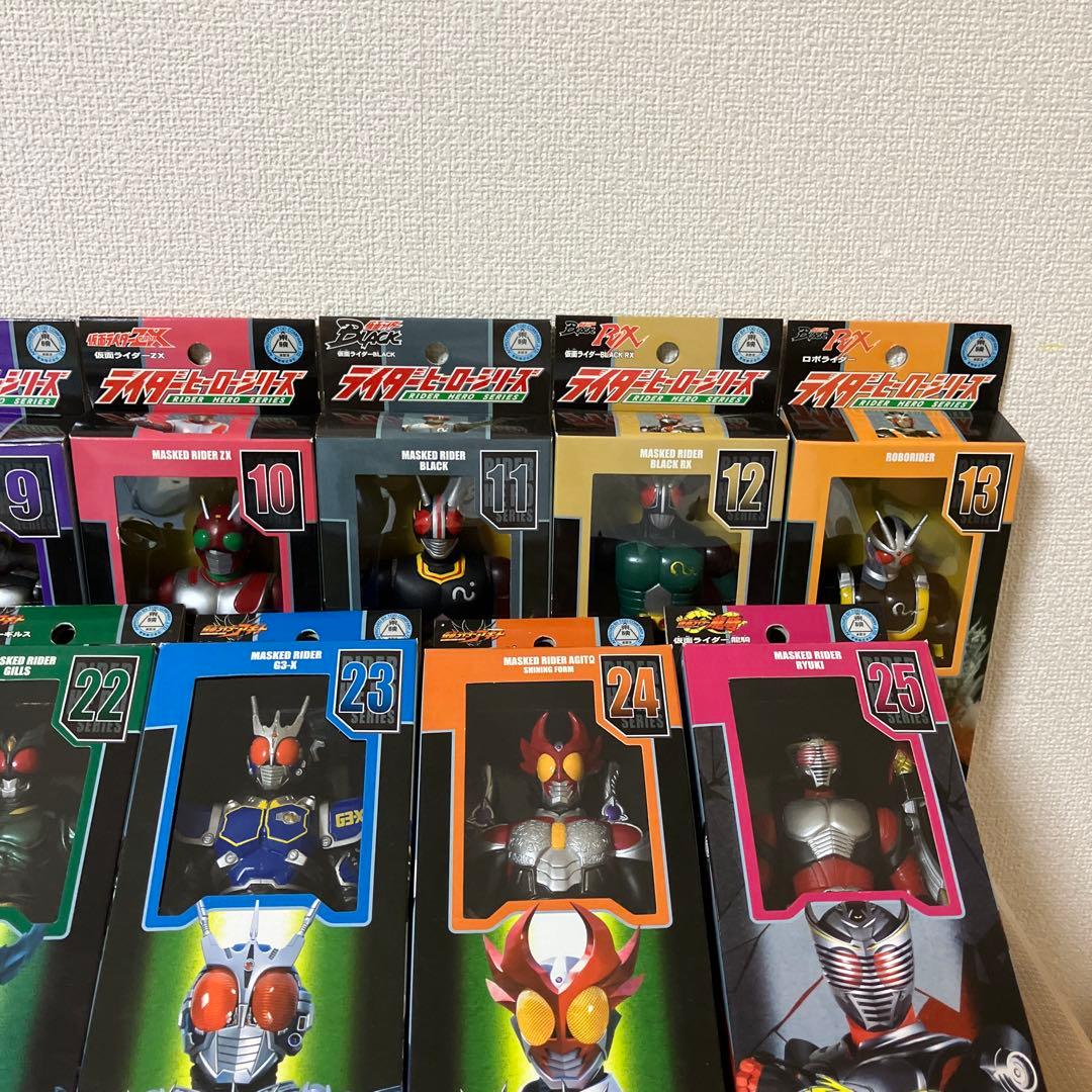 仮面ライダー ライダーヒーローシリーズ ソフビ 箱入り30体 箱無し10体