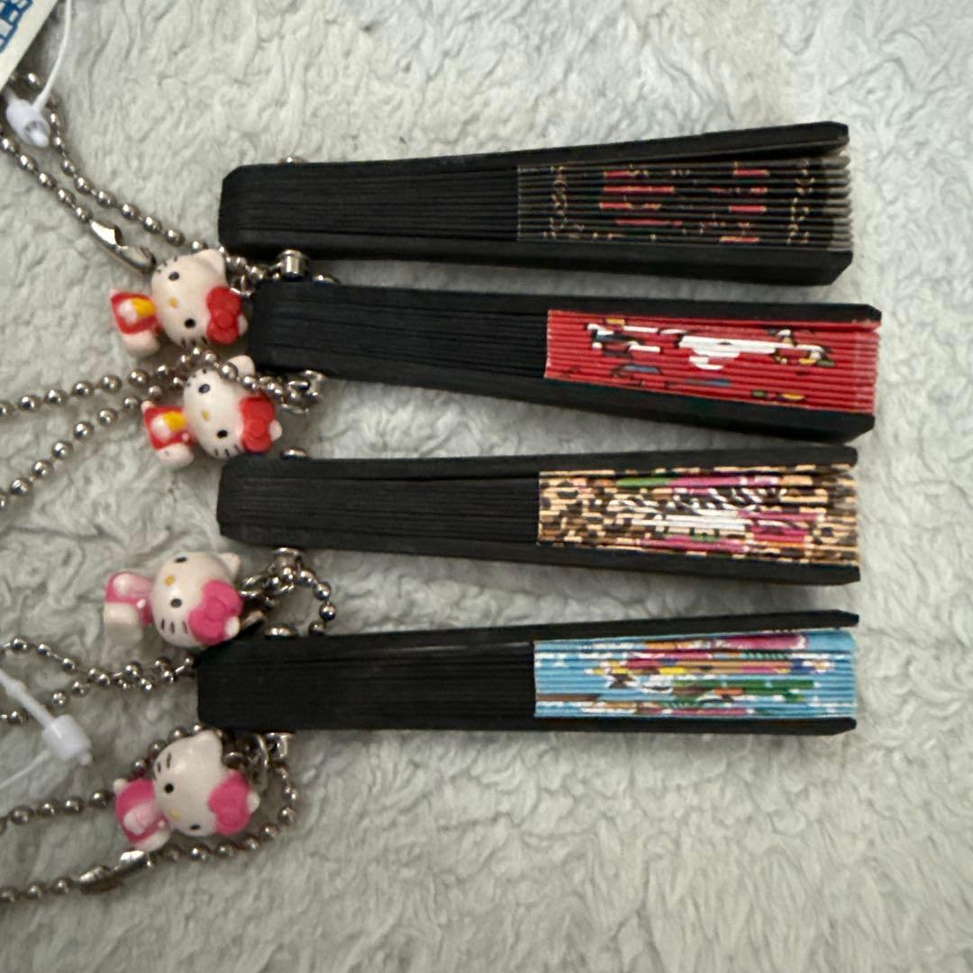 ハローキティ ミニ扇子キーホルダー