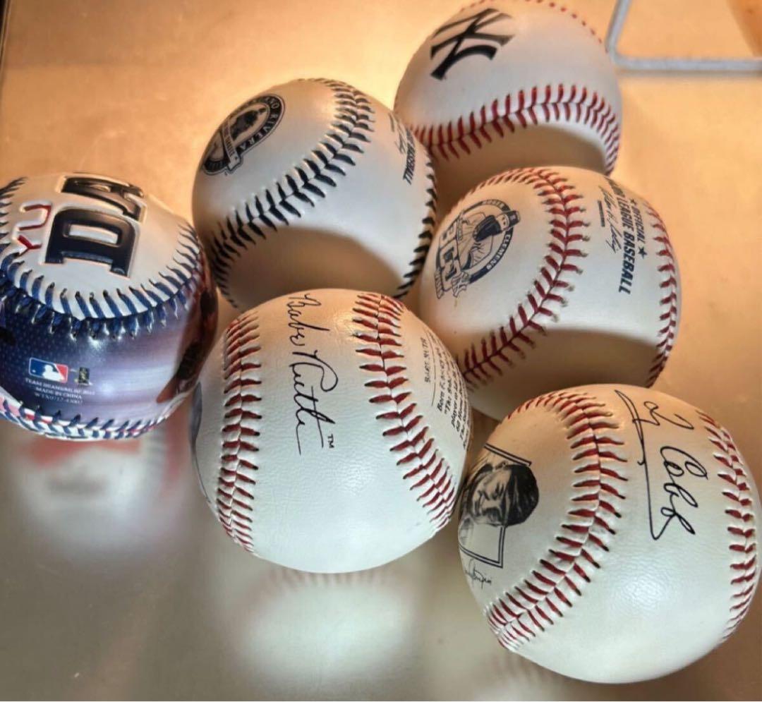 【祝MLB殿堂入り】N.Y イチロー直筆サインボール他MLB記念ボール6個セット