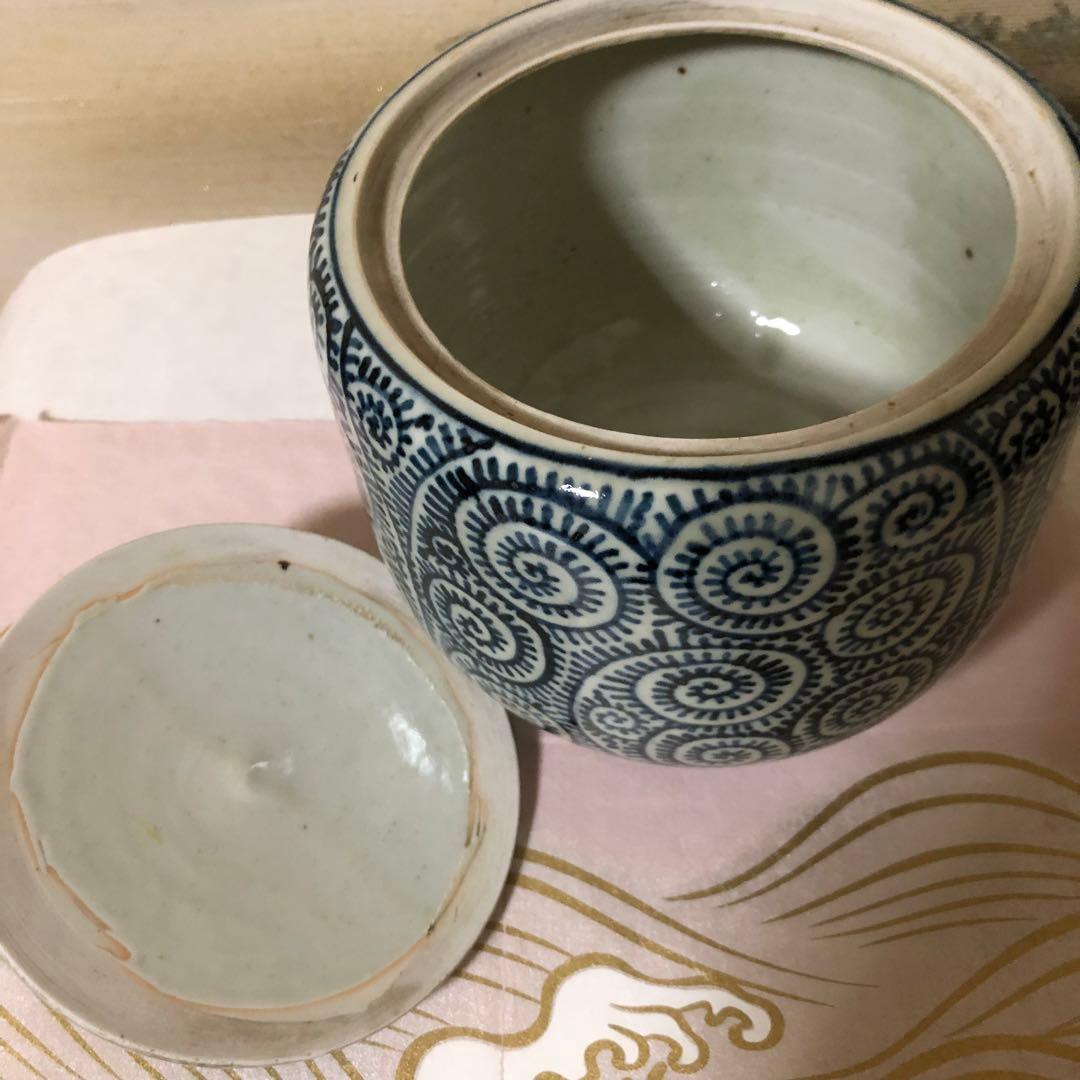 [茶道具] 古伊万里 総蛸唐草水指