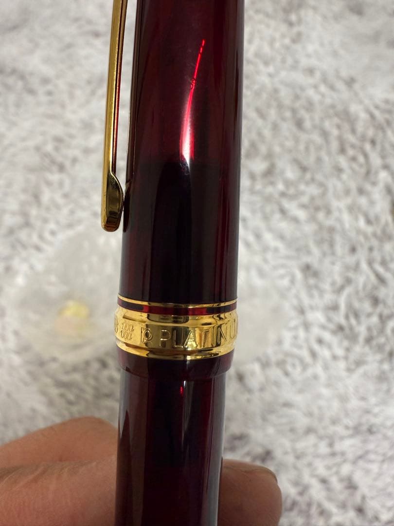 PLATINUM 14 K #3776 赤 万年筆