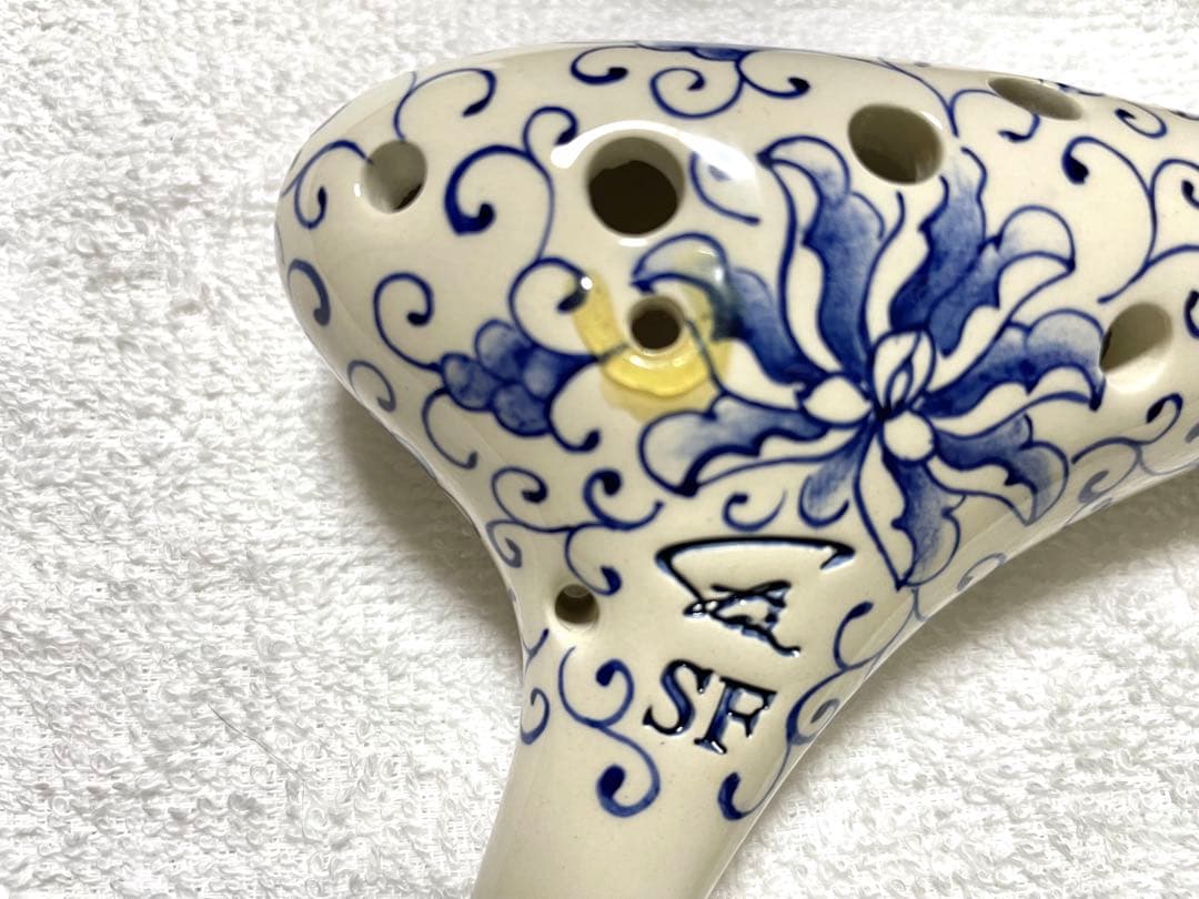 オカリナ フォーカリンク白磁青花 SF管 【roya】