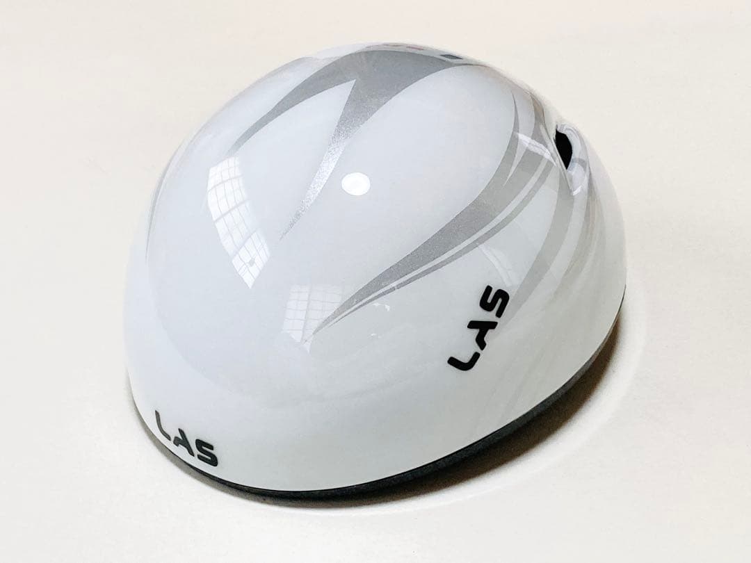 極美品LAS MISTRAL-ICEヘルメット54-61cm ホワイト/シルバー
