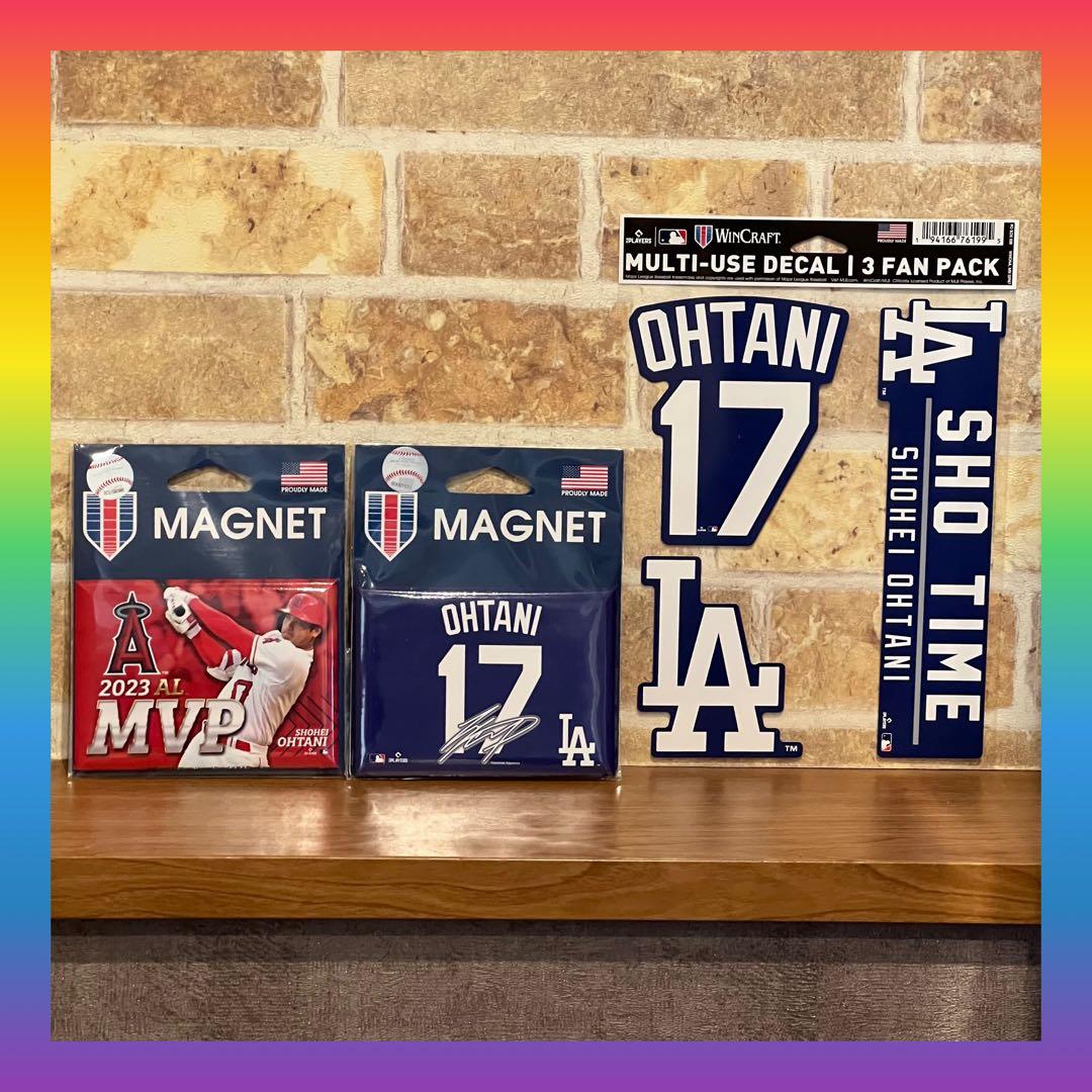 大谷翔平　エンゼルス & ドジャース　マグネット・ステッカー