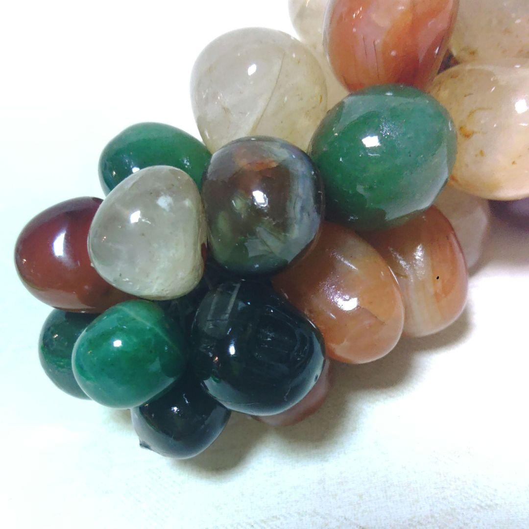 中国美術　玉石葡萄　ぶどう彫刻　玉石 置物　観賞石　インテリア　天然石　ミ10