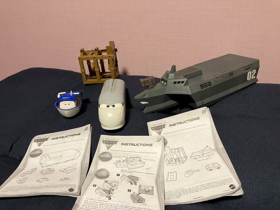 カーズ2 超レア物　トニートライフル　戦闘艦アメリカ海軍　3点セット　マテル社