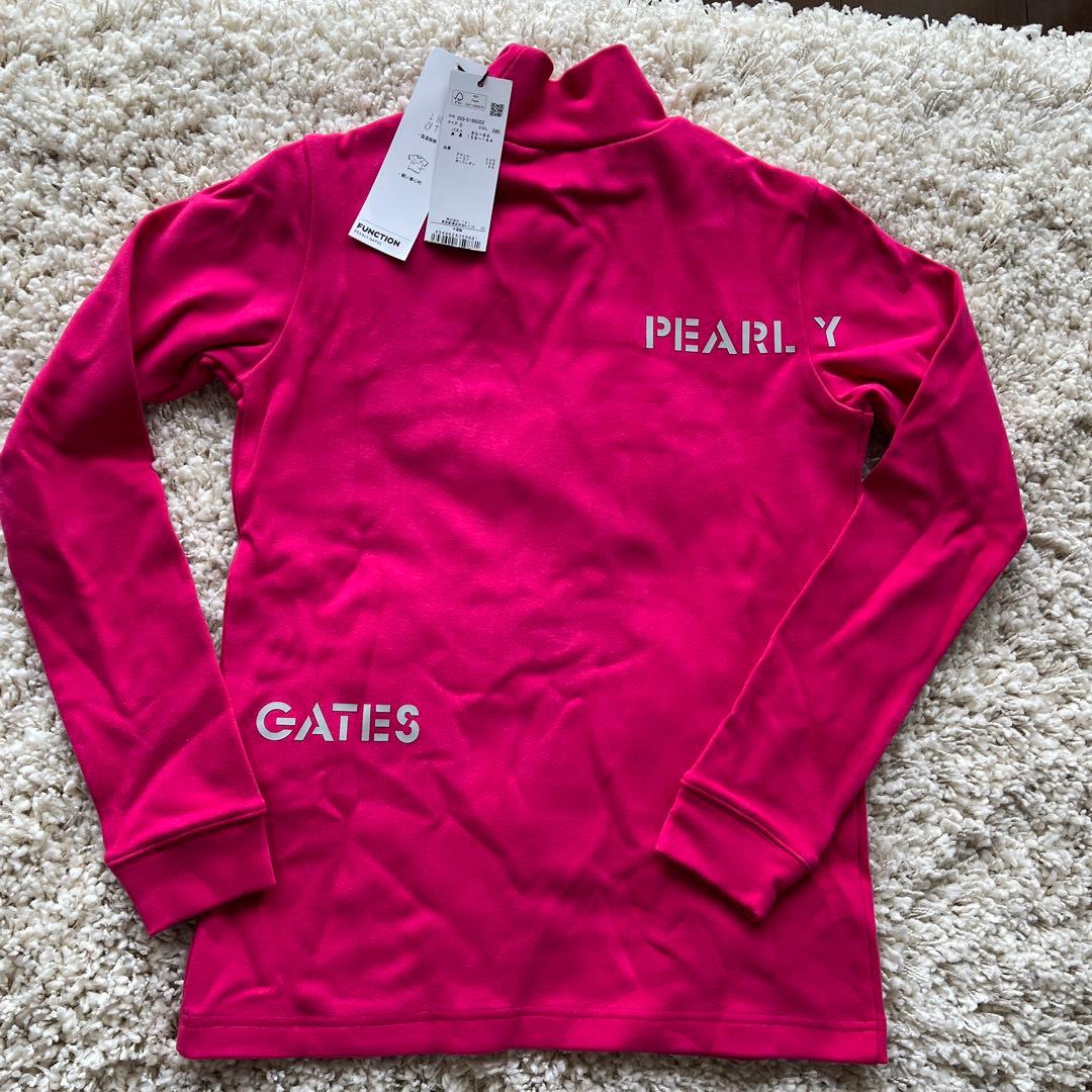 新品タグ付きPEARLY GATES ピンク モックシャツ