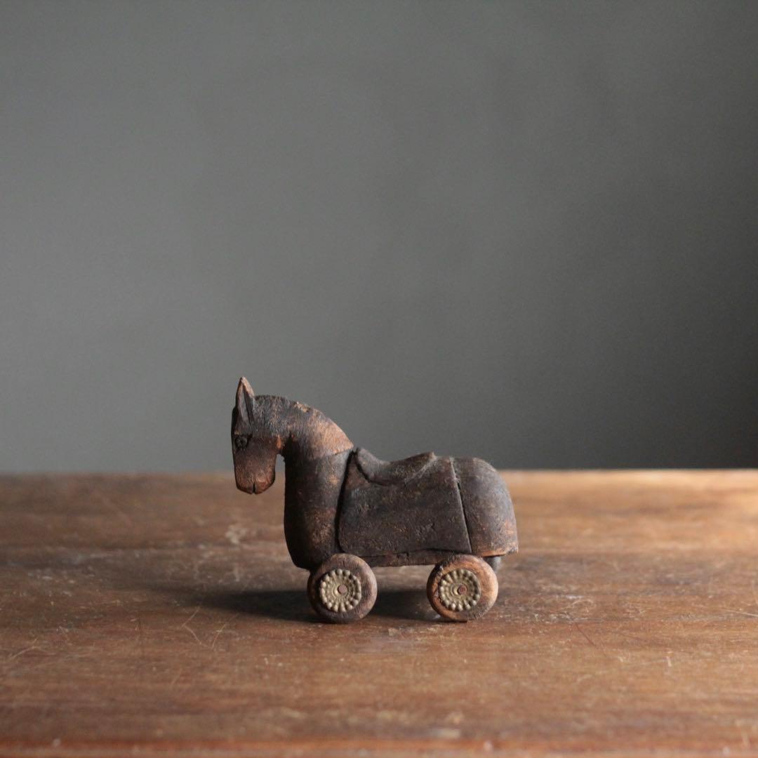 古い 木の 馬 古道具 アンティーク オブジェ ブロカント