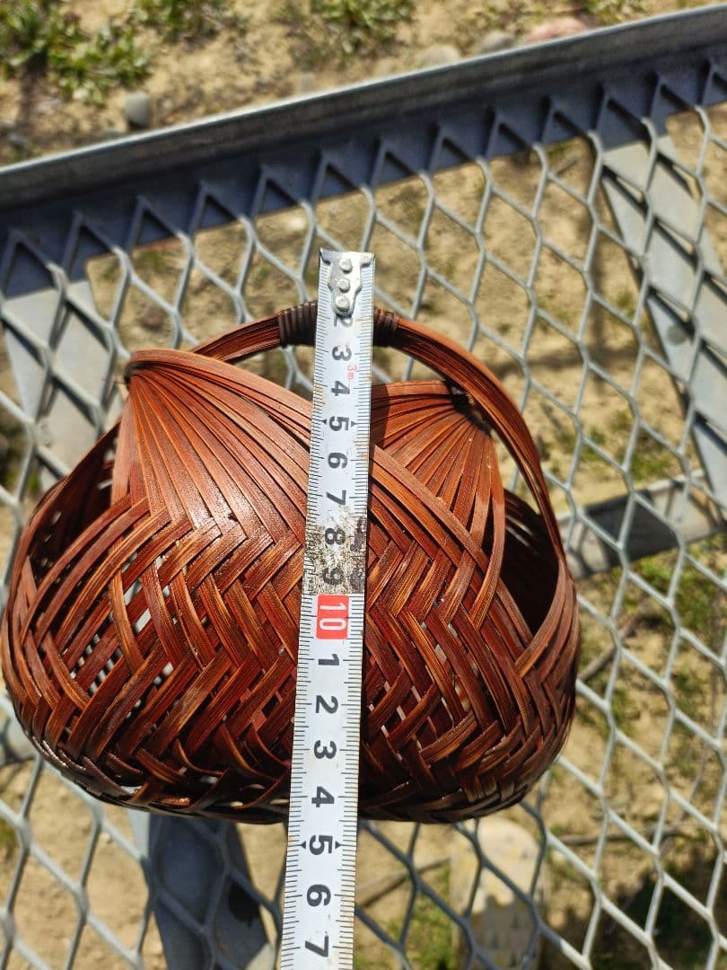 竹製 球形編み込み工芸品　近江特産品　竹細工