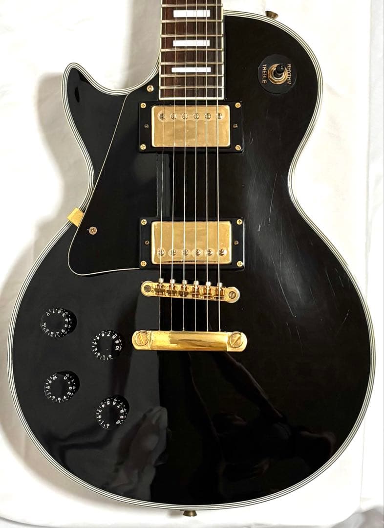 【新品弦張替済】Maison レスポール カスタム レフティー ブラック