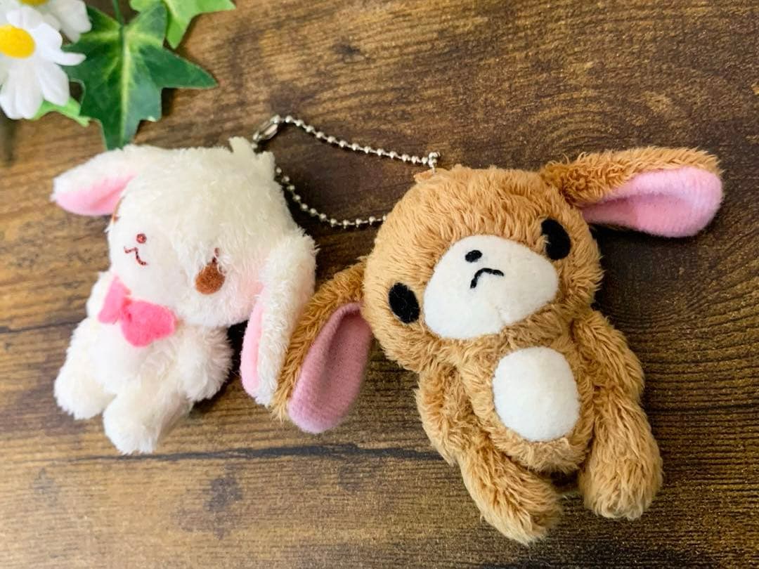 ★希少レア★ シュガーバニーズ　ペアマスコット　ぬいぐるみ　ボールチェーン　初期