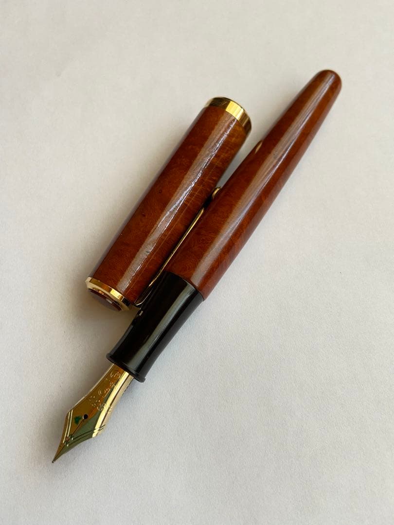 【廃番品】プラチナ万年筆　旧型ブライヤー#3776 14K 細字　コンバーター付