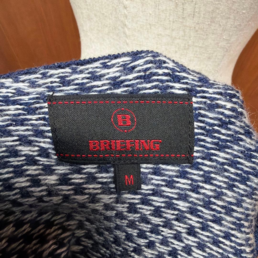 BRIEFING ネイビー ロゴ入りセーター