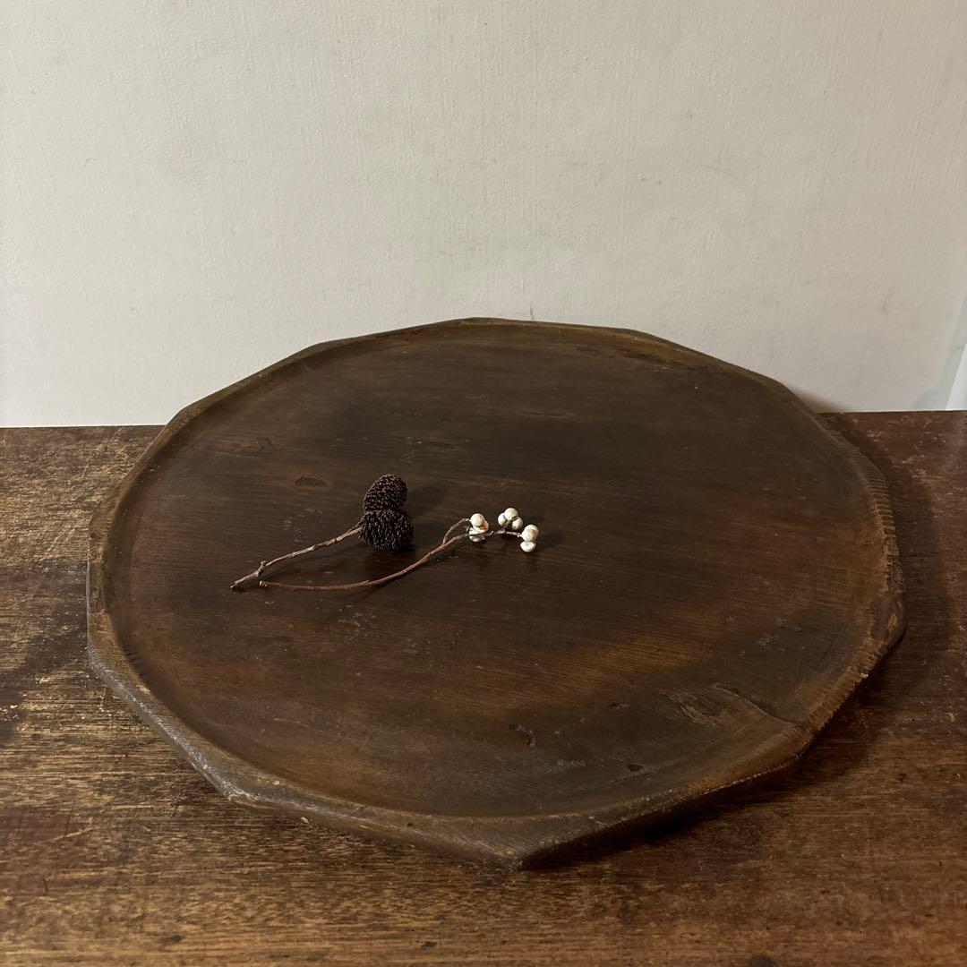 李朝十二角膳天板その63 盆.古道具.骨董品.韓国骨董. Antique.酒器盆