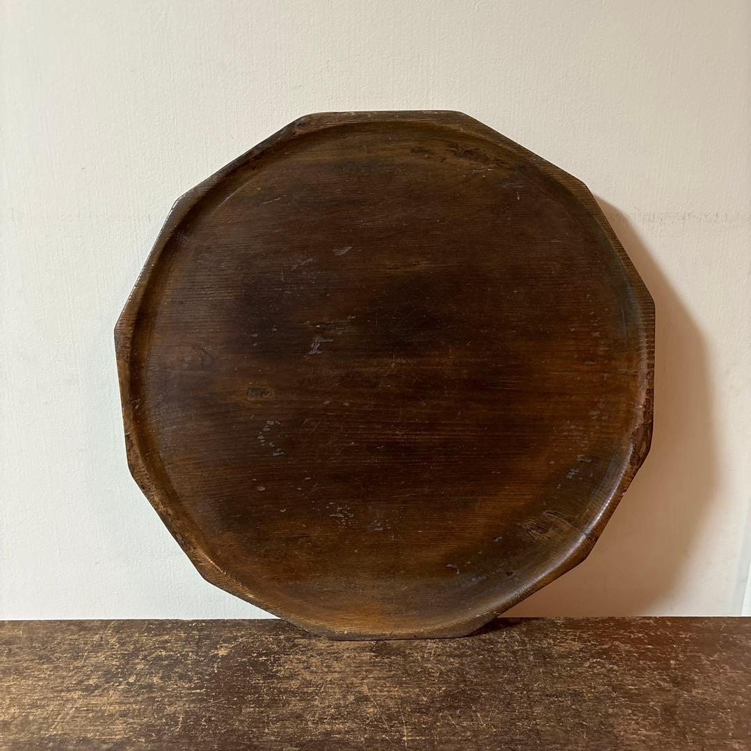 李朝十二角膳天板その63 盆.古道具.骨董品.韓国骨董. Antique.酒器盆