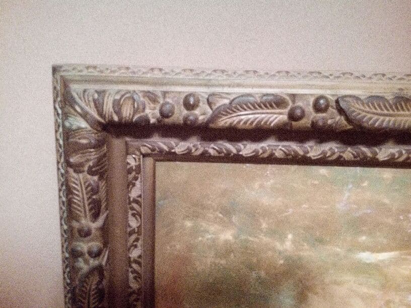 赤富士（油絵：額付き）