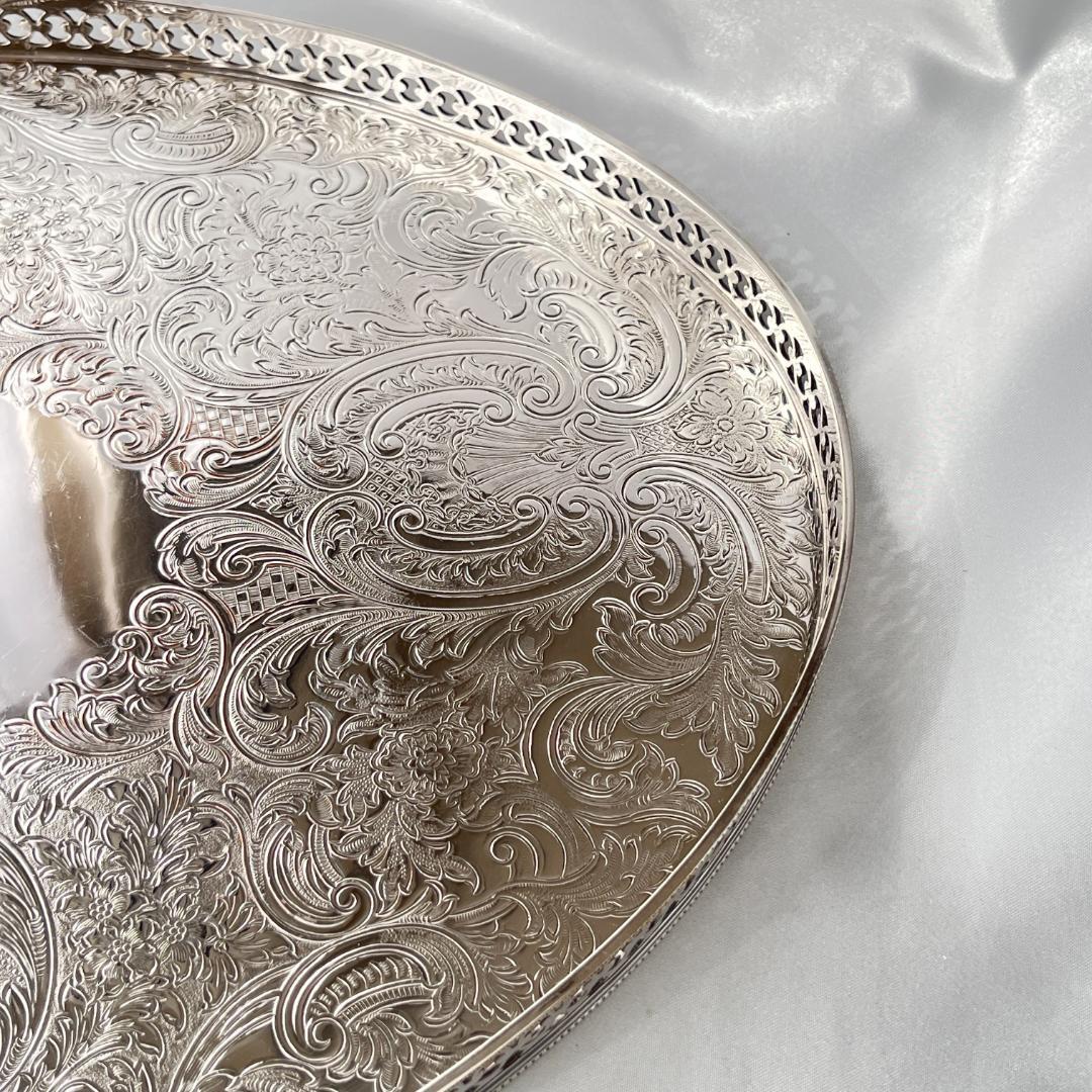 【Barker & Ellis】 ギャラリートレー オーバル型 39cm