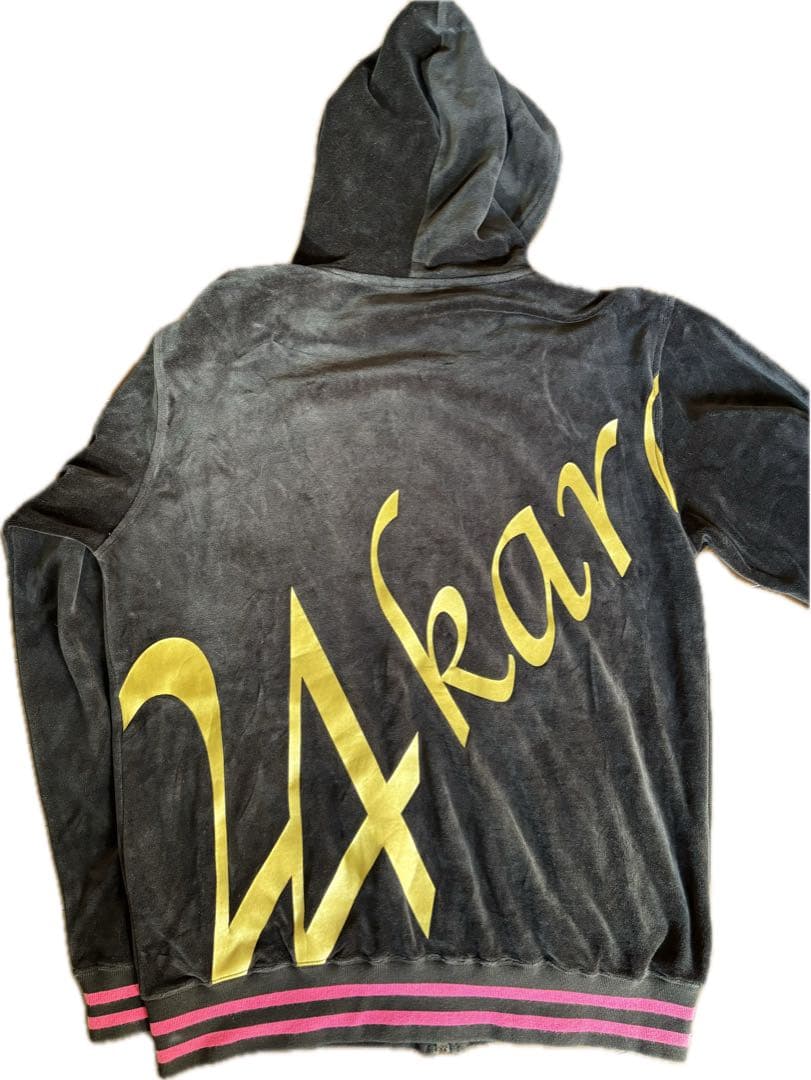 【未使用、美品】24karats セットアップ　ベロア　EXILE 黒　ピンク