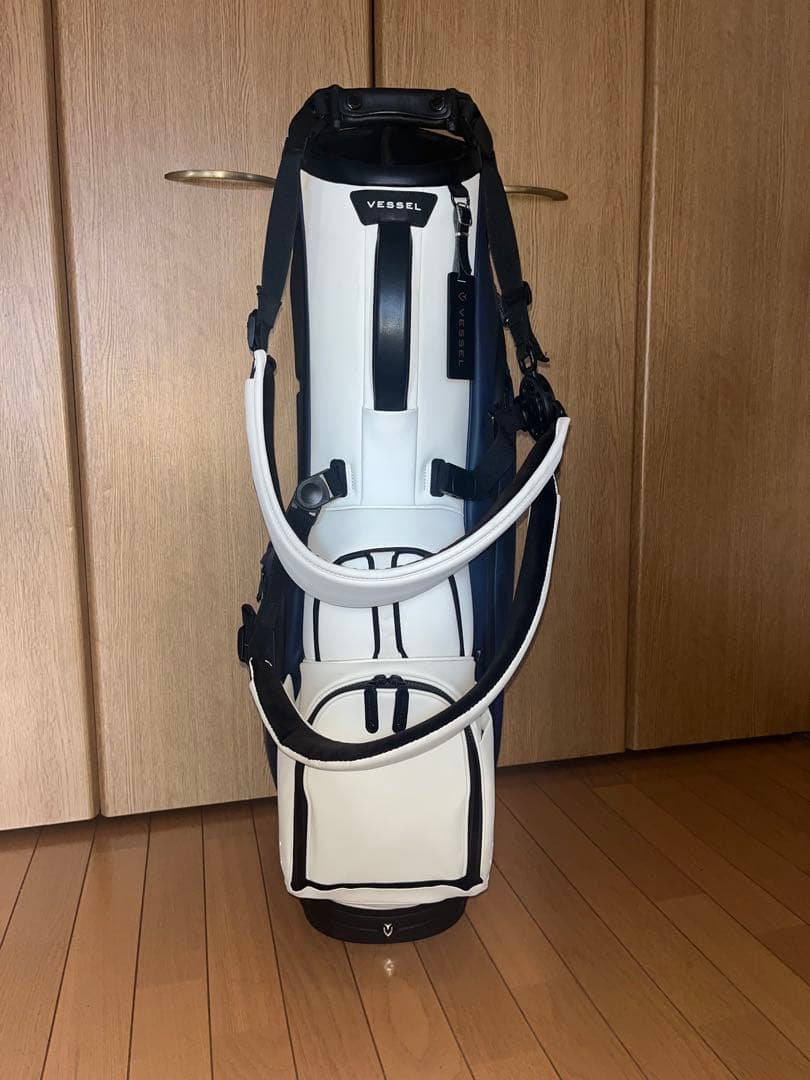 VESSEL Player3.0スタンドゴルフバッグ ネイビー/ホワイト