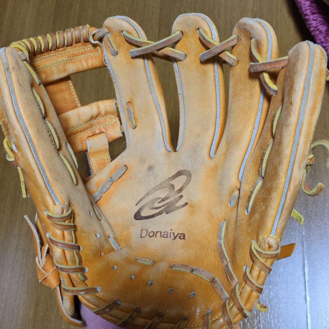 Donaiya オレンジ 野球グローブ　軟式用