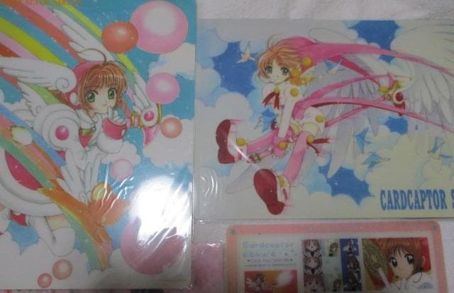 CLAMP カードキャプターさくら 下敷き4枚 原作絵2枚 アニメ版2枚 未使用